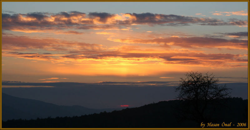 SUNSET IN SOGUKPINAR IN BURSA.2006