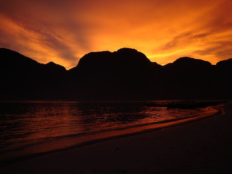 Sunset in Thailand at Phi Phi island 2