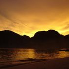 Sunset in Thailand at Phi Phi island