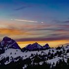 Sunset in the alps 