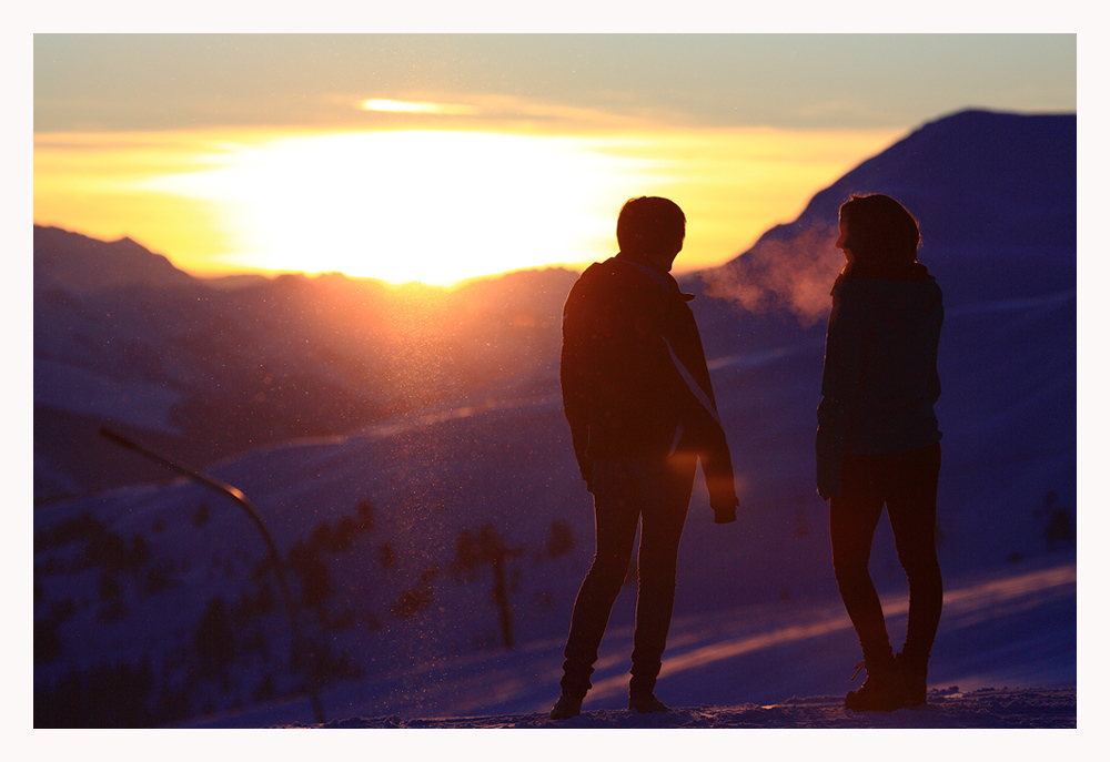 Sunset in the alps