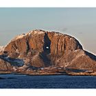 Sunset in the back on Torghatten ...