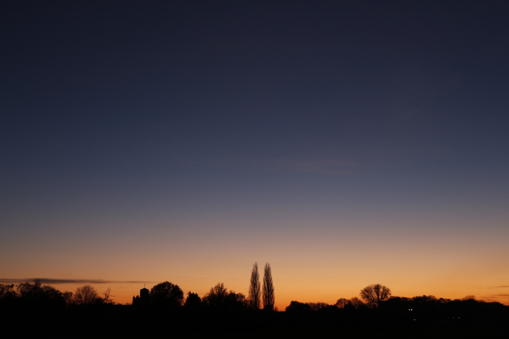 Sunset in the city of Lünen