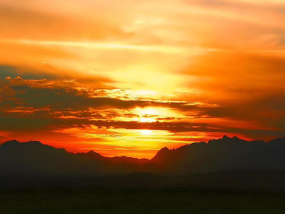 Sunset in the Desert