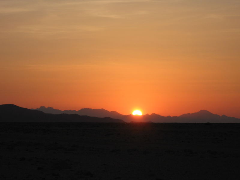 Sunset in the desert - July 2006.