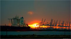 Sunset in the Europoort / Rotterdam / 23.10.2013