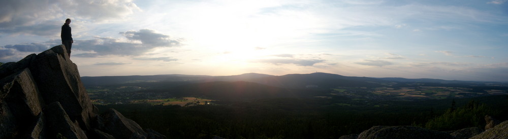 sunset in the fichtelgebirge