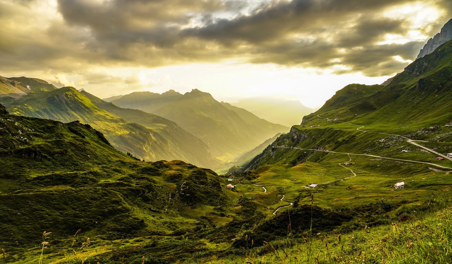 Sunset in the glarneralps 