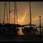 sunset in the harbour