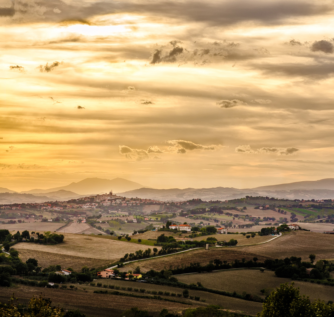 Sunset in the Marche