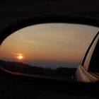 Sunset in the mirror