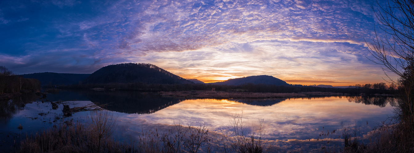 sunset in the mirror