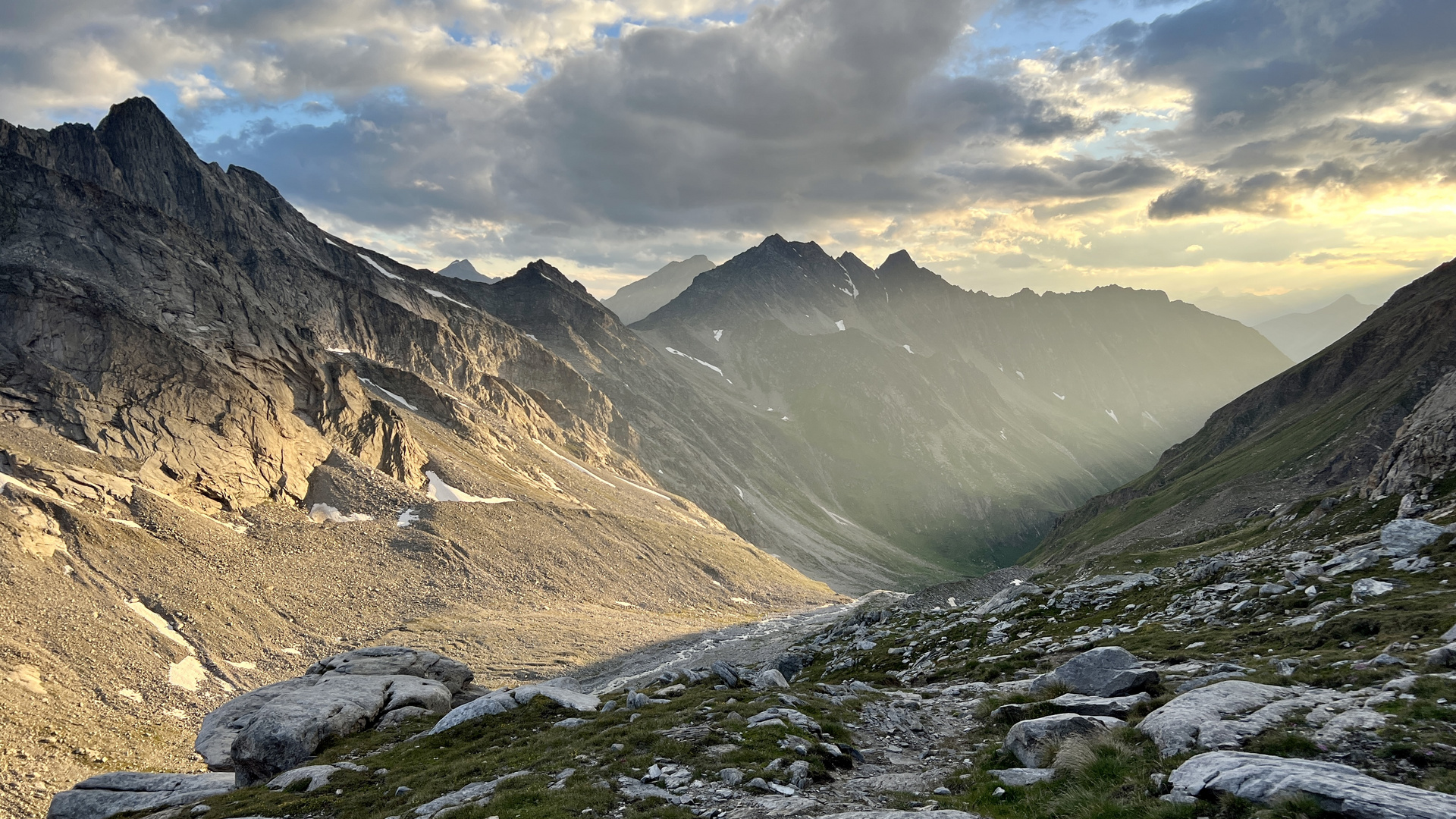 Sunset in the mountains