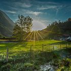 Sunset in the mountains 