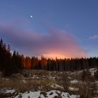 sunset in the mountains