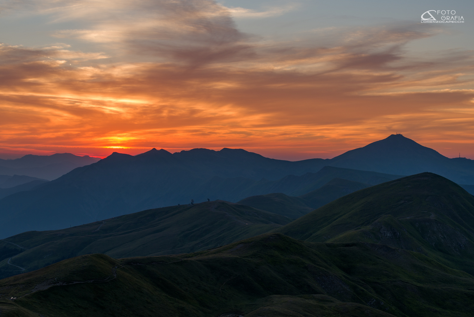 Sunset in the mountains