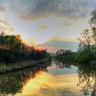 Sunset in the nature near Bergharen (Netherlands)