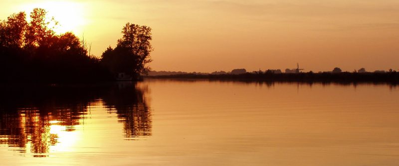 Sunset in the North of Holland