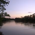 Sunset in the river