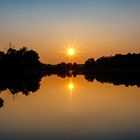 Sunset in the river