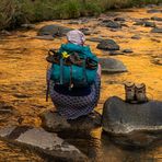 sunset in the river