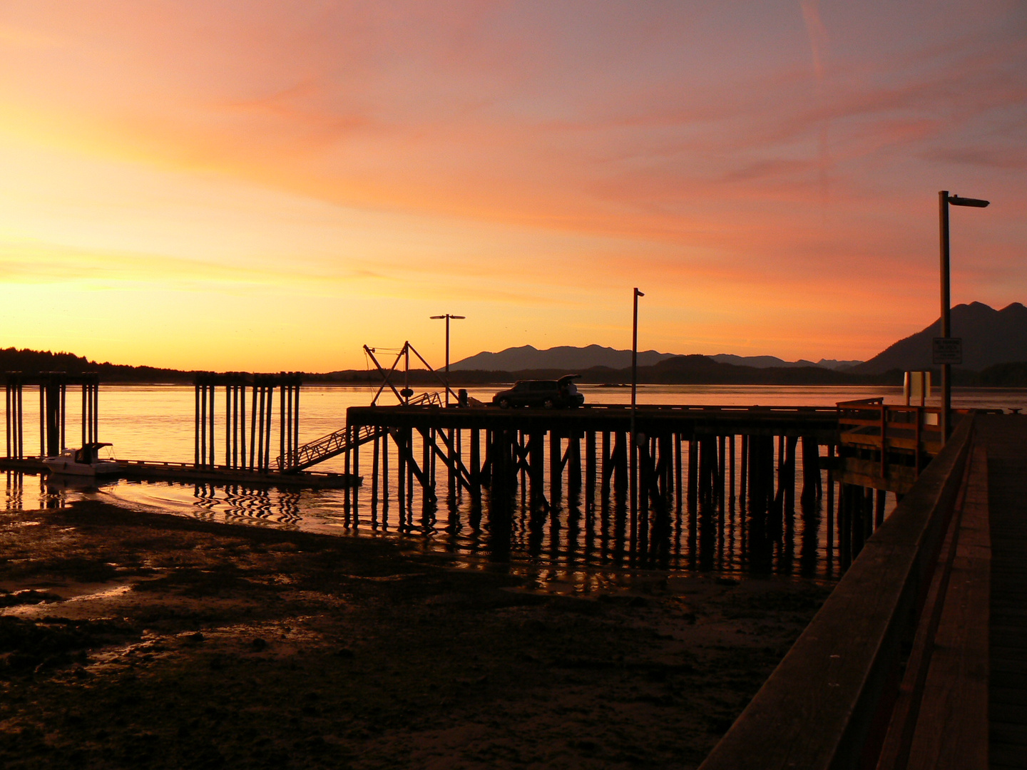 sunset in tofino