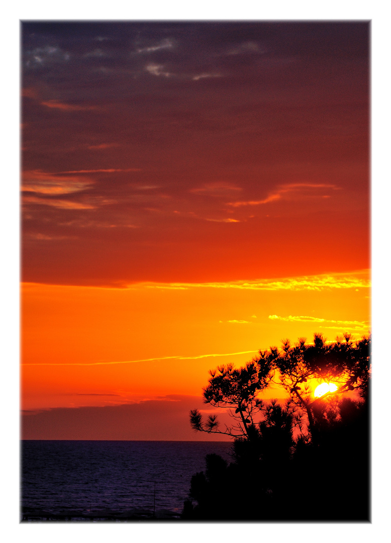 sunset in tuscany