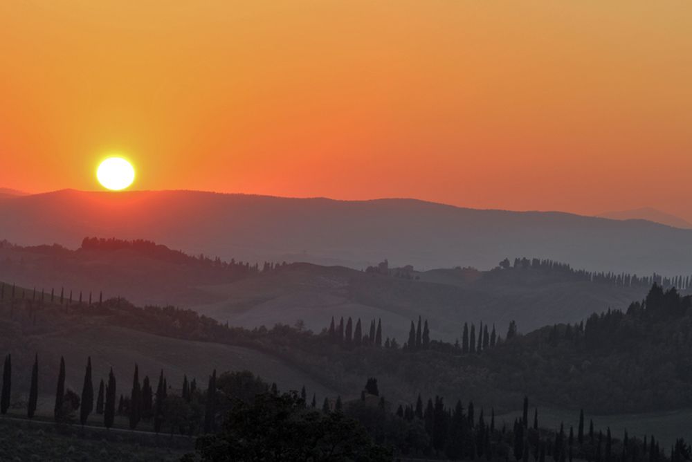 sunset in Tuscany