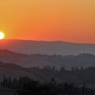 sunset in Tuscany