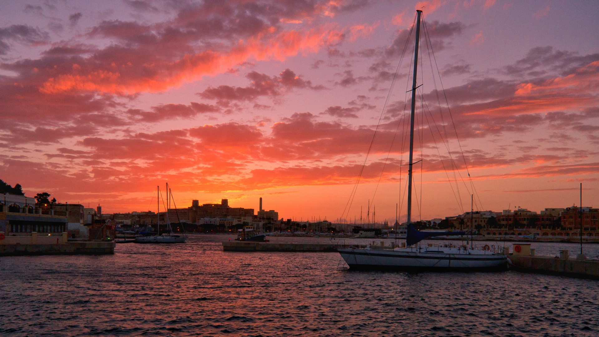 Sunset in Valletta