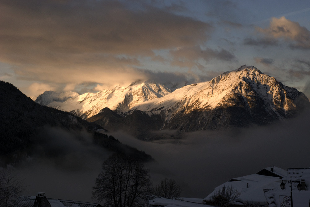 sunset in vaujany