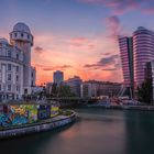 sunset in vienna (Urania + UNIQA-Tower)