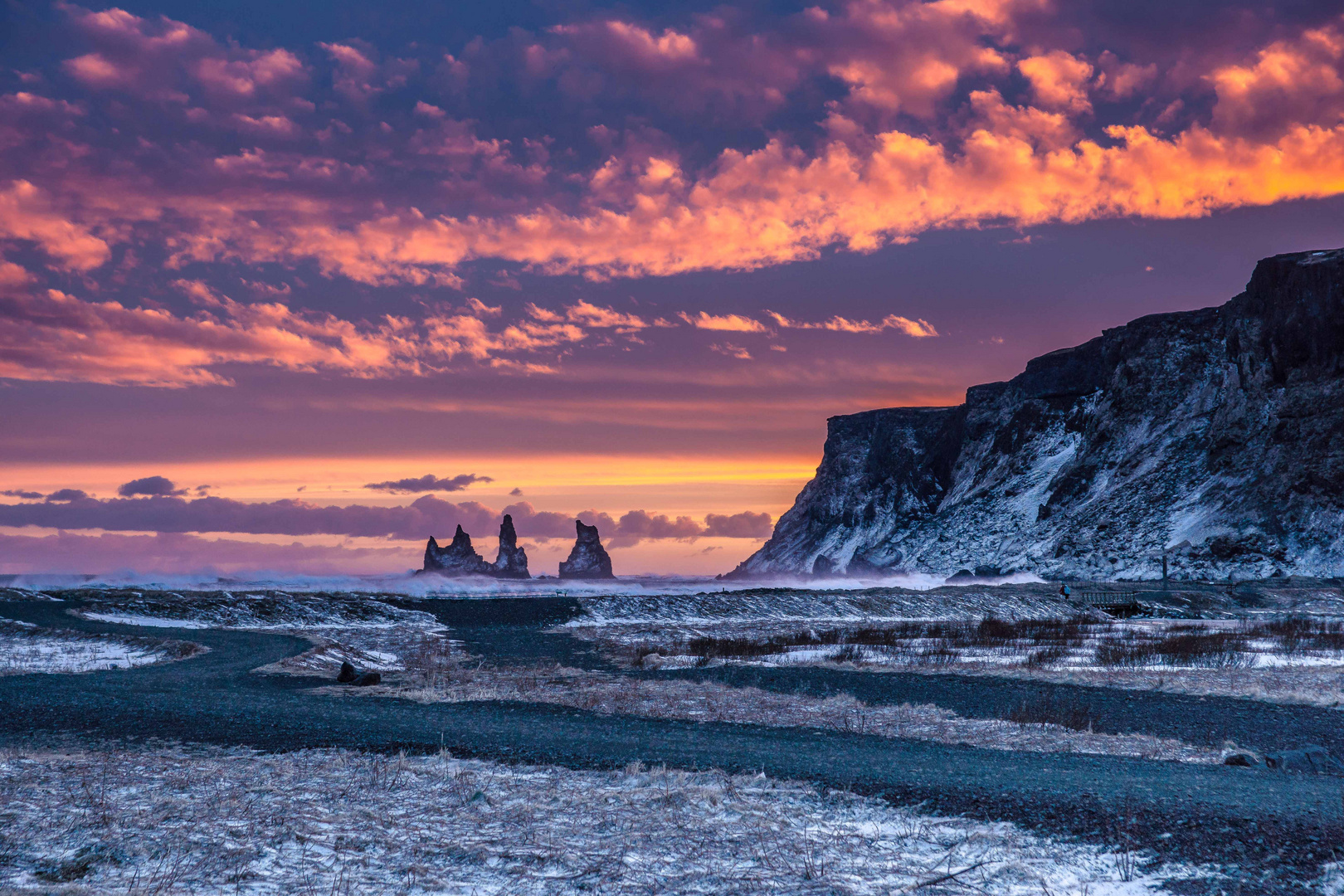 Sunset in Vik