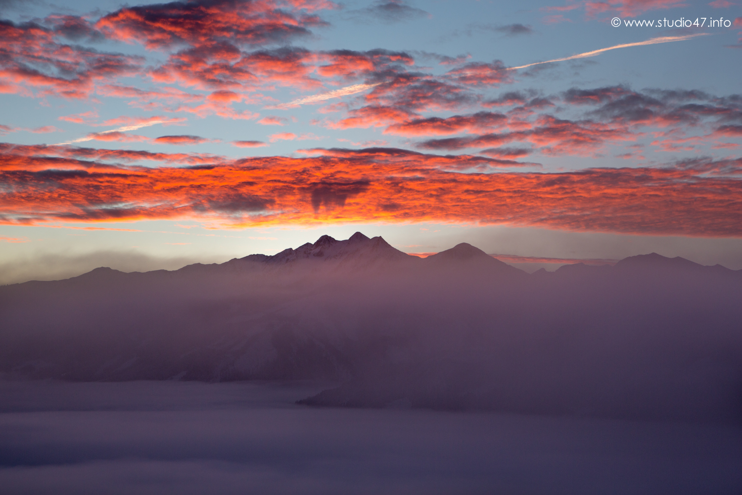 sunset in zell