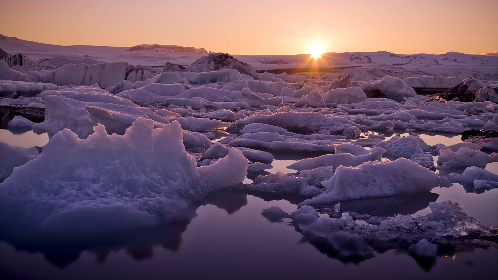 Sunset @ Jökulsárlón