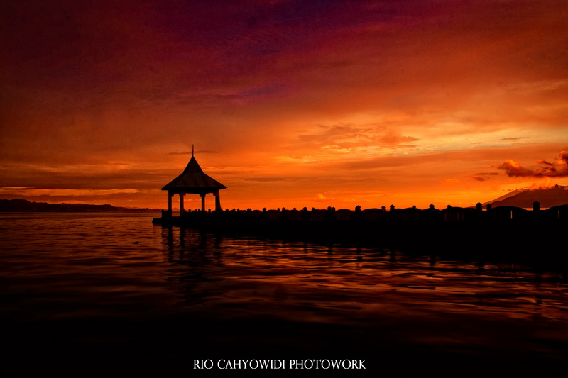 Sunset Landscpe on Tidore Beach, North Moluccas, Indonesia