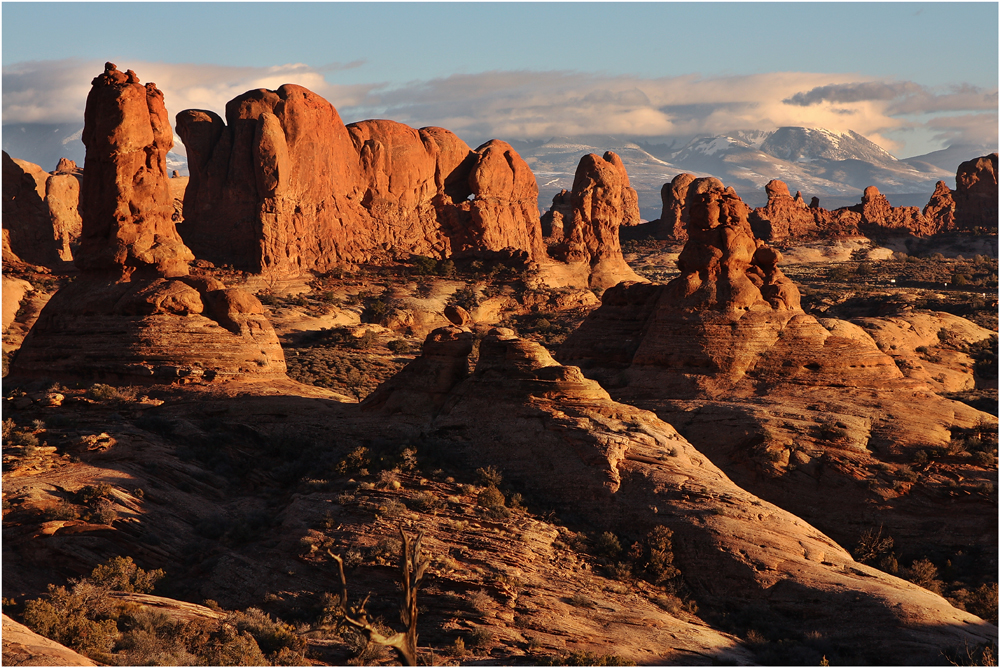 Sunset-Lighted Arches National Park (Utah)