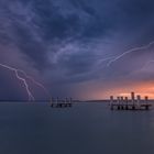 sunset lightning