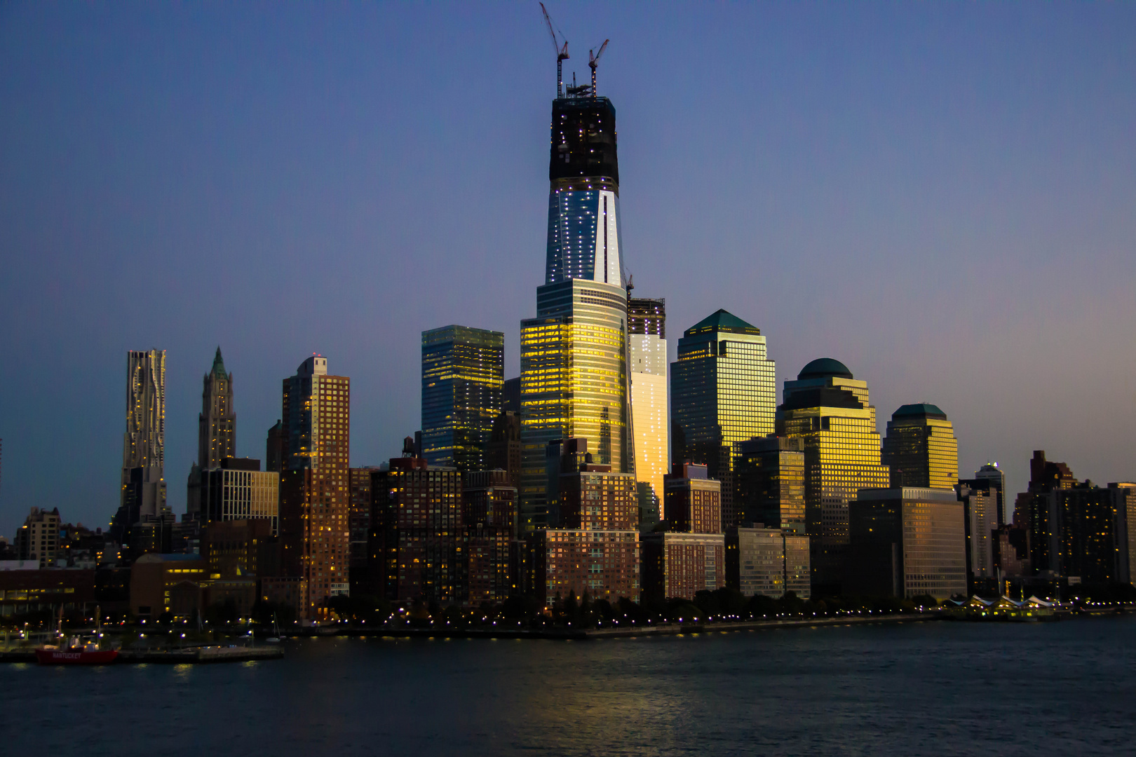 Sunset Manhattan Skyline