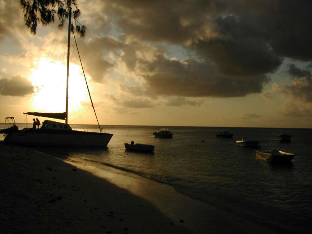 sunset mauritius