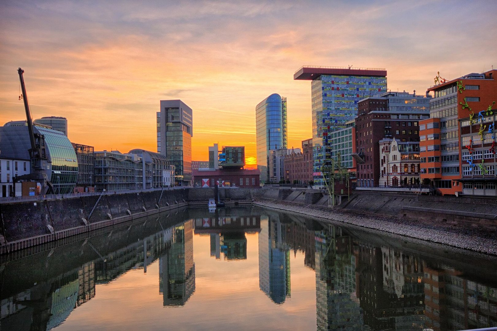 Sunset Medienhafen Düsseldorf