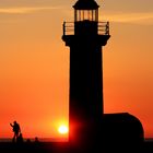 sunset mood at the Felgueiras lighthouse near Porto