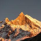 Sunset & Moon rise over Mt. Fishtail, Nepal.