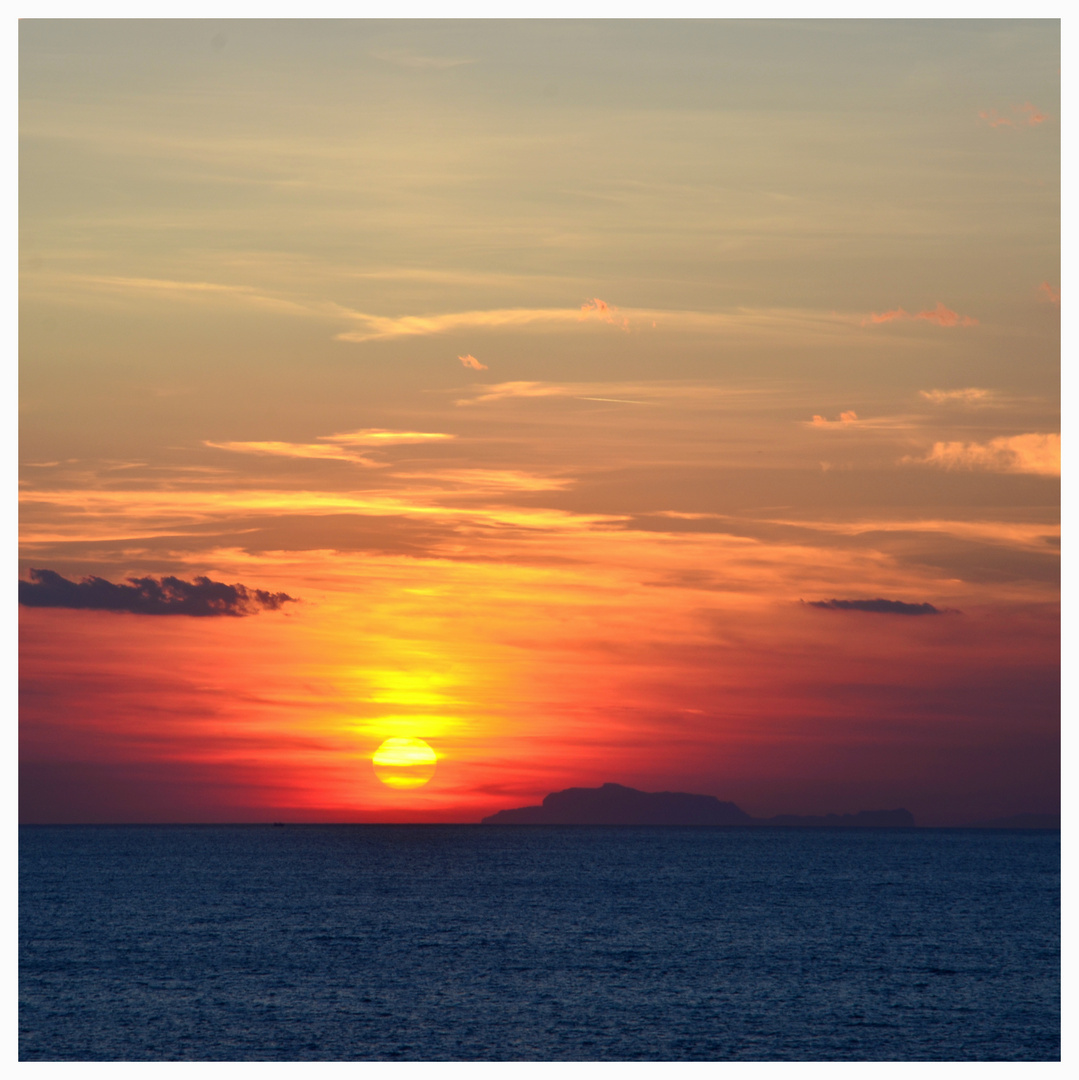 Sunset near Capri