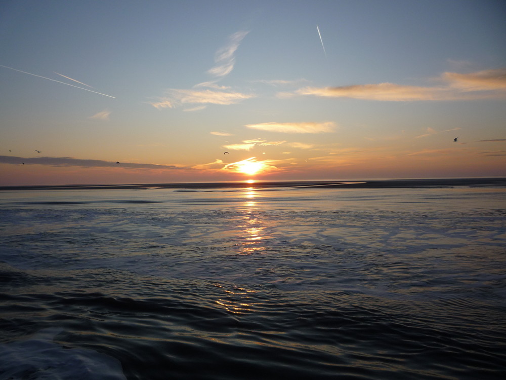 Sunset Nordsee im Winter