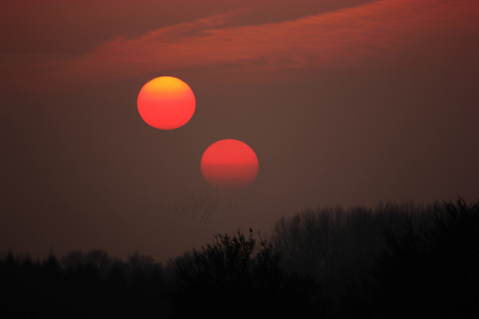 Sunset of a binary star