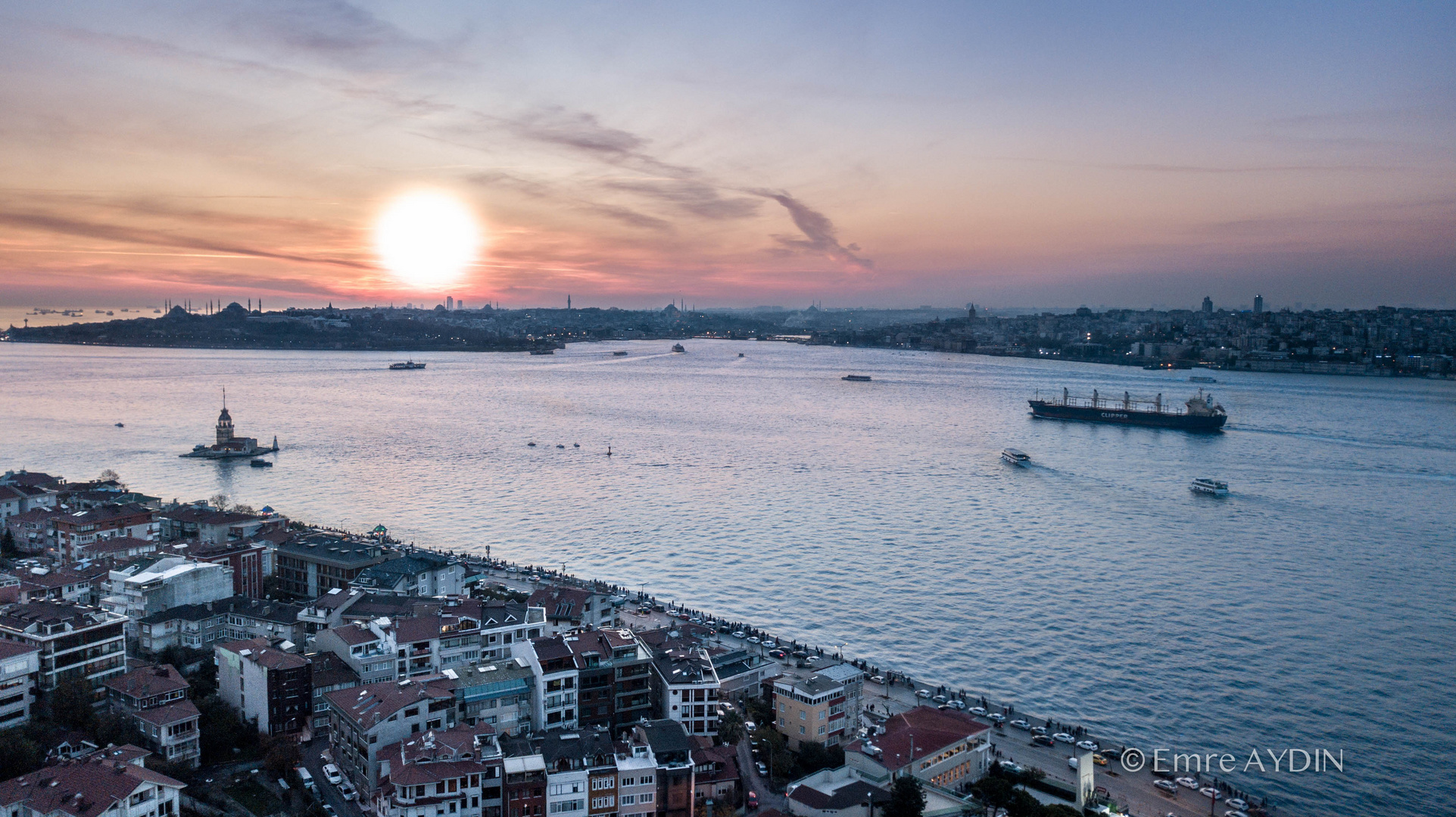 Sunset of Istanbul-Turkey