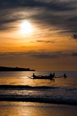 Sunset of the beach Jimbaran, Bali