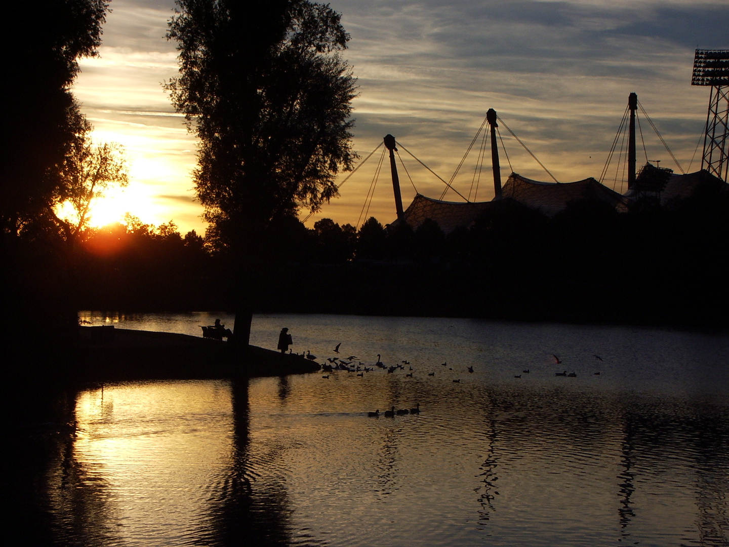 sunset Olympia Park Munich