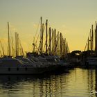 Sunset on a small french seaport